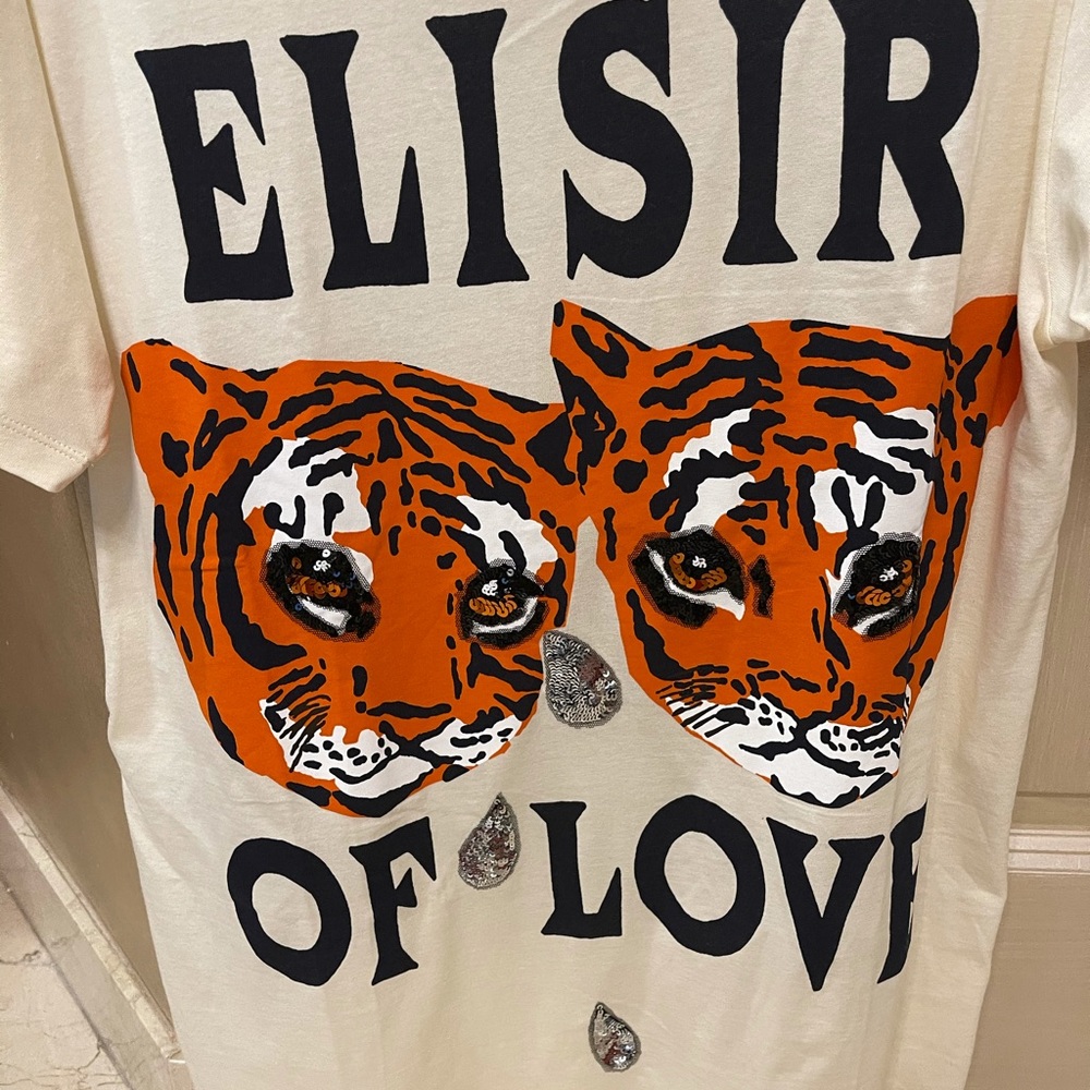 Authentic NWT Gucci Elisir of Love Sequin Tee - Picture 3 of 6
